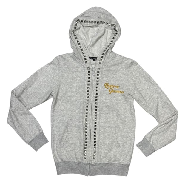 히스테릭 글래머 아카이브 스터드 폭탄 히스걸 그래픽 후드 집업 자켓