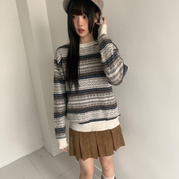 Vintage Pattern Knit