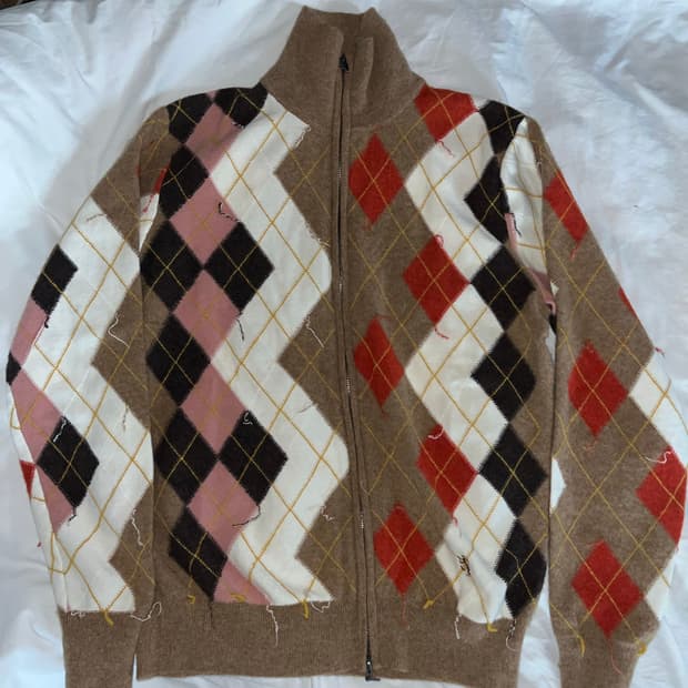 Pringle of scotland 아가일 니트 집업