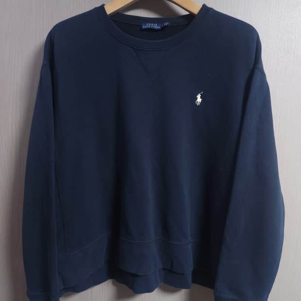 폴로 랄프로렌 기모 루즈핏 숏 맨투맨, L