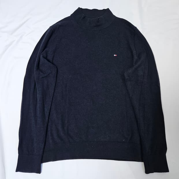 타미힐피거 목폴라 터틀넥 코튼실크 니트 스웨터 옴므 M