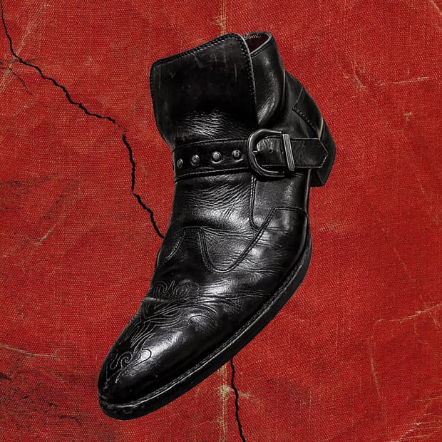 stefanorossi 00s 스테파노로시 롱노즈 스터드 벨티드 슈즈