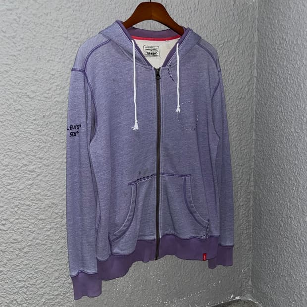 리바이스 스티치 디테일 후드집업