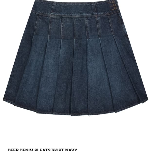 구해요) 코이세이오 딥데님 플리츠 스커트 네이비 2