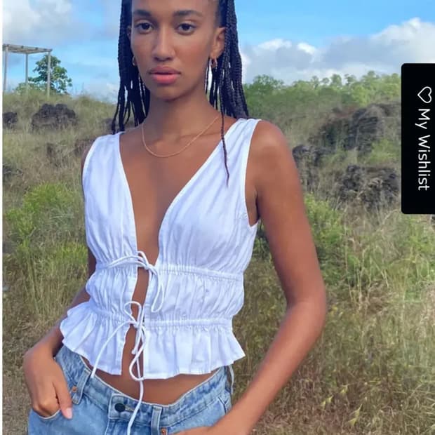 motelrocks 셔링 슬리브리스