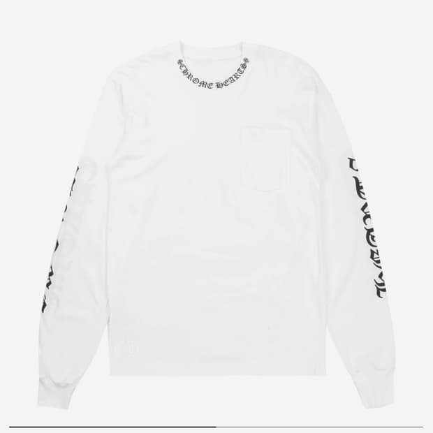 [XL]크롬하츠 넥 로고 롱슬리브 화이트