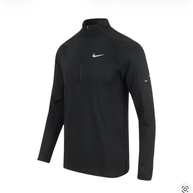 나이키 스트라이드 드라이핏 1/4 집 러닝 탑 블랙 