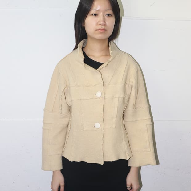 요시키 히시누마 로우 엣지 펠트 자켓