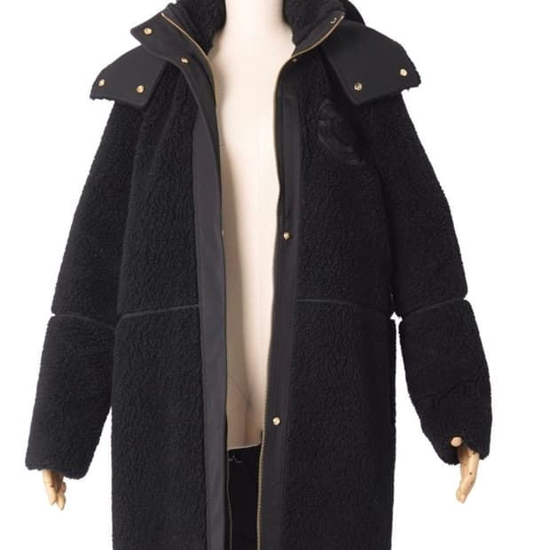 버버리 후디드 플리스 코트