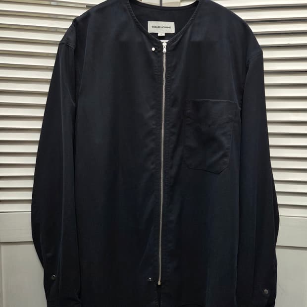 솔리드옴므 노카라 집업 자켓