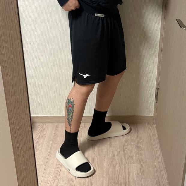 정품 미즈노 블랙 기능성 반바지 쇼츠팬츠