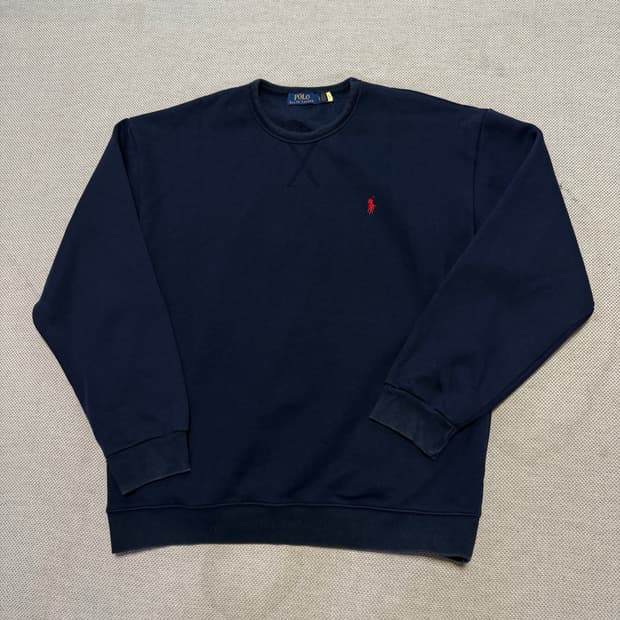 폴로 랄프로렌 기모 네이비 맨투맨