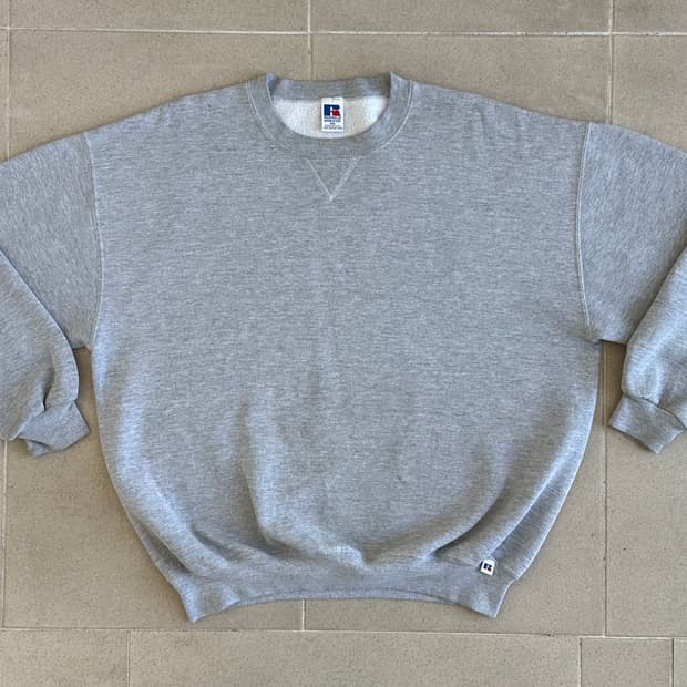 90s 빈티지 러셀 스웻셔츠 그레이 XXL USA