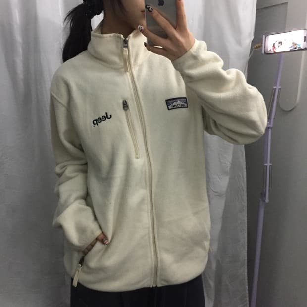 Jeep 지프 아방핏 아이보리 후리스