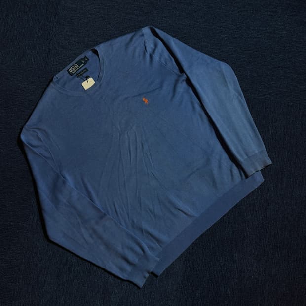 폴로 랄프로렌 블루 니트