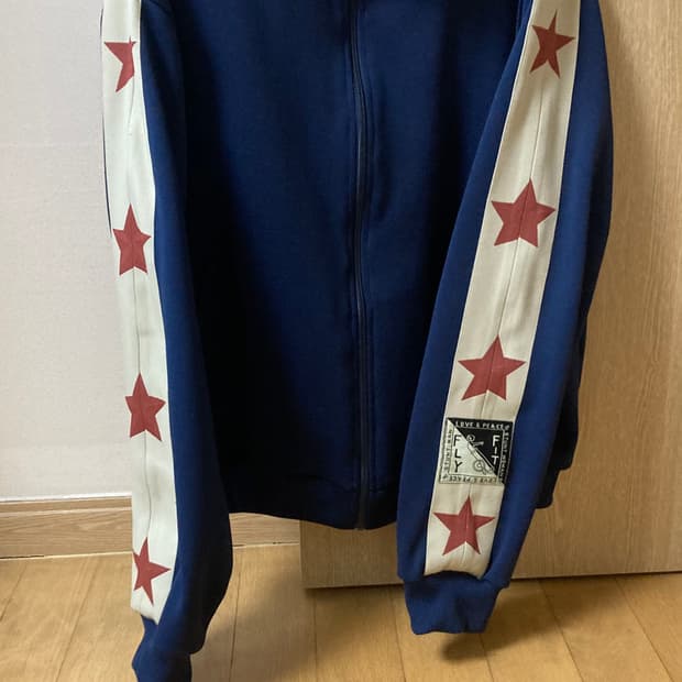 [4] 캐피탈 웨빙 트림 저지 트랙 자켓 네이비