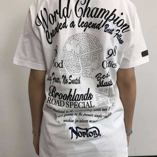 Norton Rhinestone Logo Slim Fit Tee