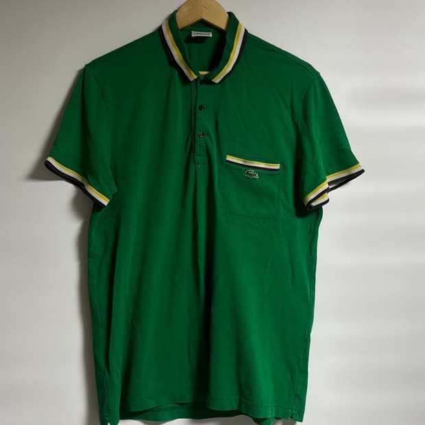 공용 라코스테 슬림핏 반팔 카라티셔츠 105