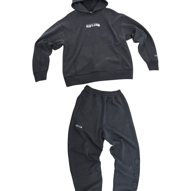 [새제품/L] 알터 피그먼트 스웻 셋업 - 네이비