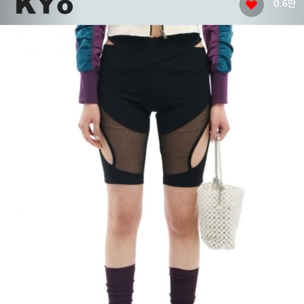 kyo 컷아웃 쇼츠 바이커 팬츠