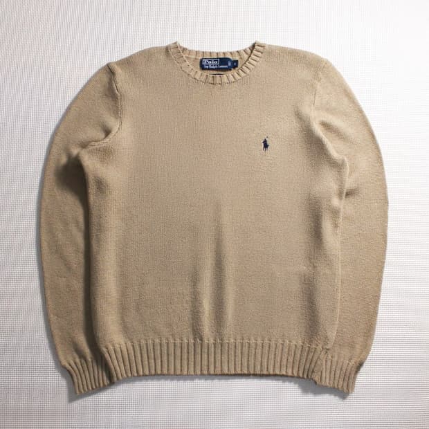 Polo 폴로 랄프로렌 베이지 라운드 니트