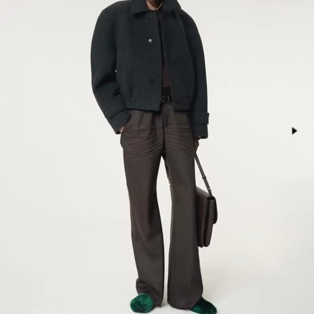 렉토 레글런 울점퍼 차콜그레이 m