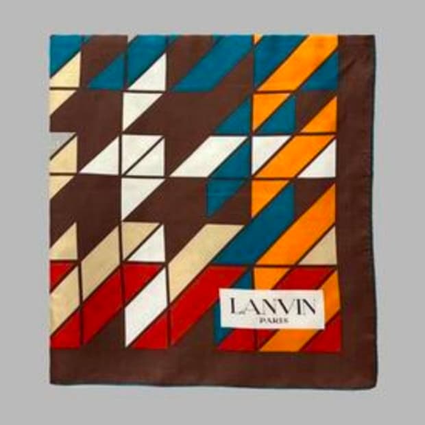 Lanvin 랑방 실크 스카프 Made in France