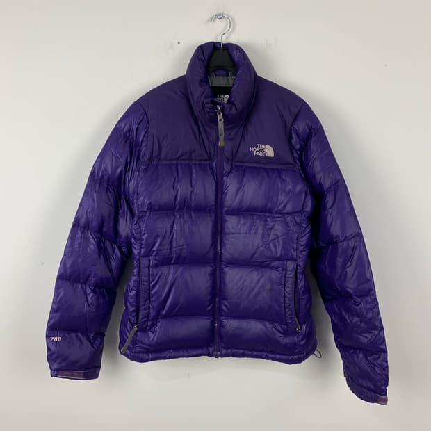 노스페이스 700 눕시 퍼플 패딩 