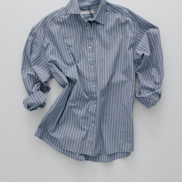 낫띵리튼 Metis Cotton Shirt (Blue Strip