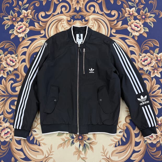 (XL)아디다스 Adidas 삼선 항공 MA-1자켓(블랙,검흰)