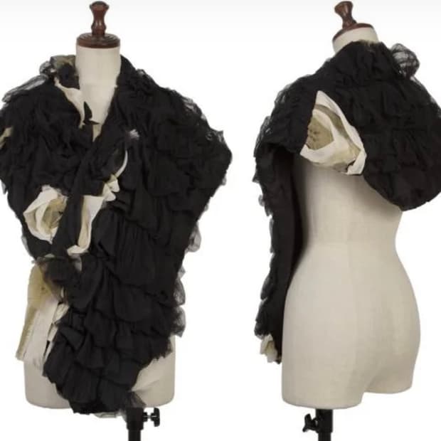 꼼데가르송 robe de chambre 베스트 조끼 머플러 목도리