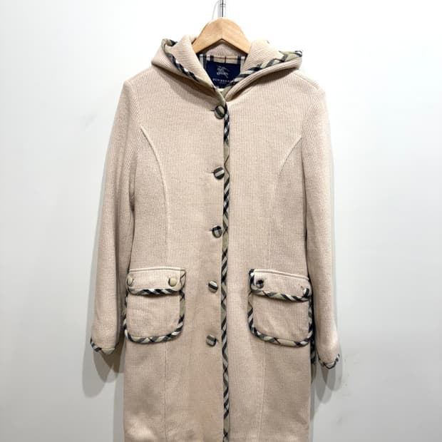 BURBERRY 버버리 니트 후드 코트