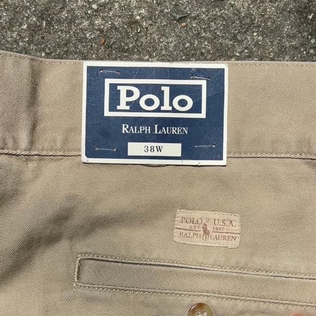 [90s POLO] Chino cargo pants dead stock