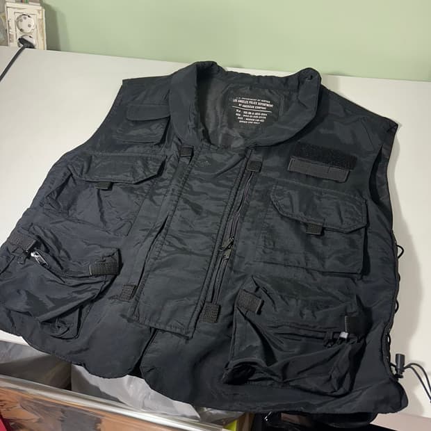 M 밀리터리 복각 블랙 테크 나일론베스트 자켓