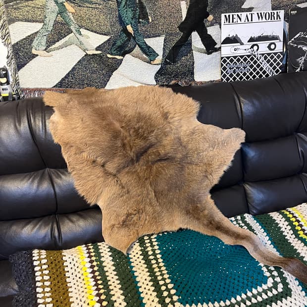 2000s Australian Kangaroo Skin Carpet