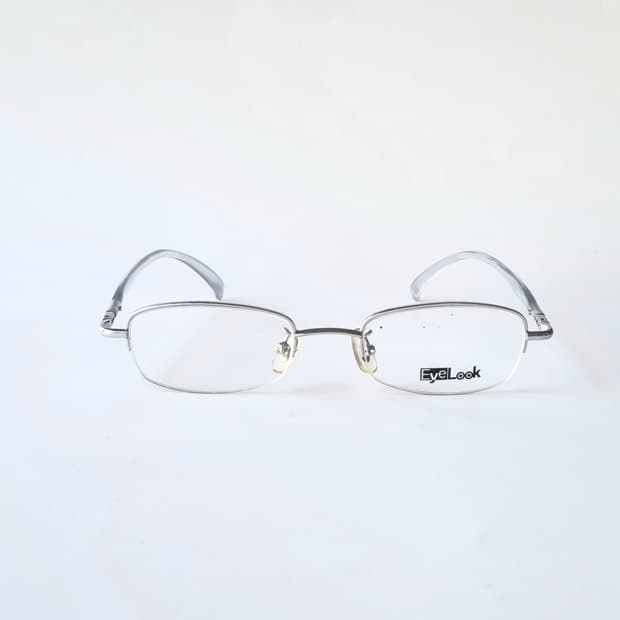 데드스탁 빈티지 실버 메탈 하프림 안경테 776