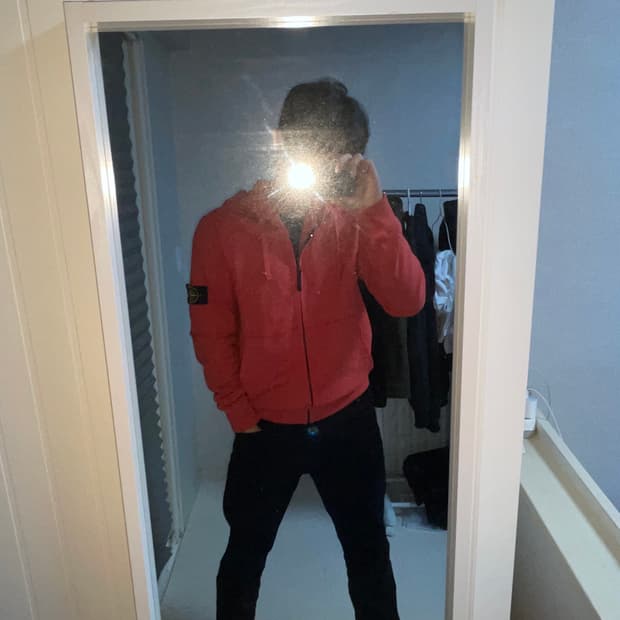 Stone Island Brushed Hoodie Full Zip-L