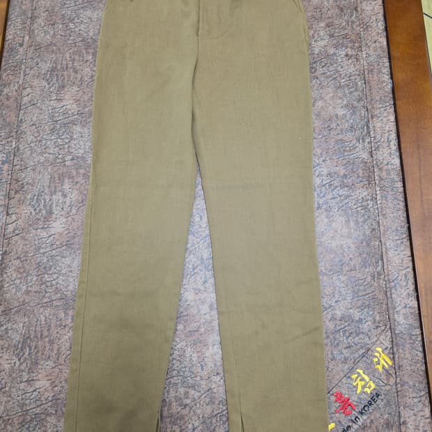 [새제품] 자라 스튜디오 투버튼 슬릿 팬츠 브라운 28