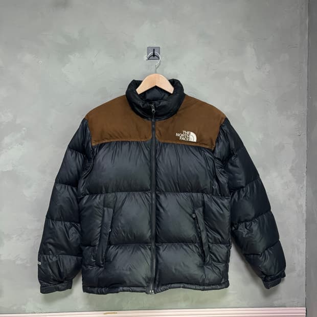 노스페이스 700LTD 눕시 구스다운 패딩 브라운 블랙