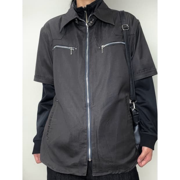 빈티지 락시크 블랙 집업 셔츠