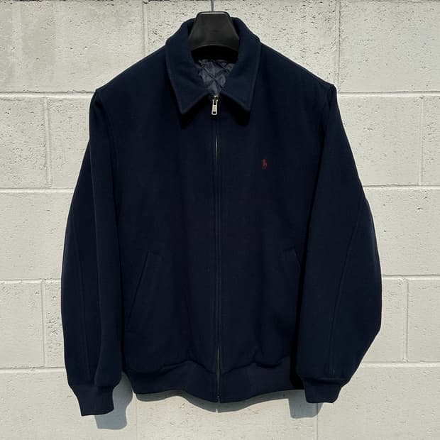 [110] 폴로 랄프로렌 네이비 울 블루종 자켓