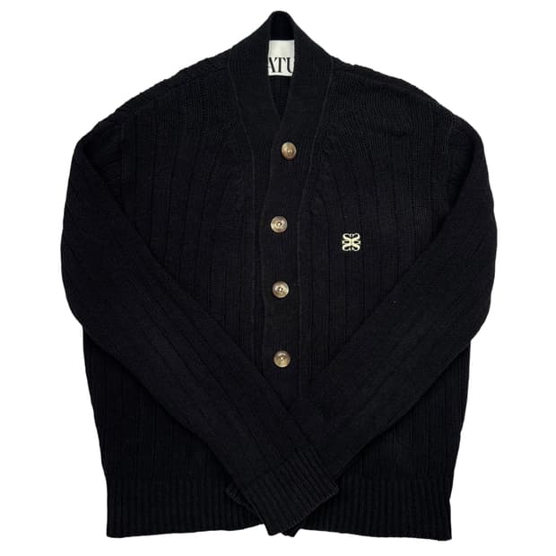 세터 파로 오버 사이즈 블랙 가디건 L