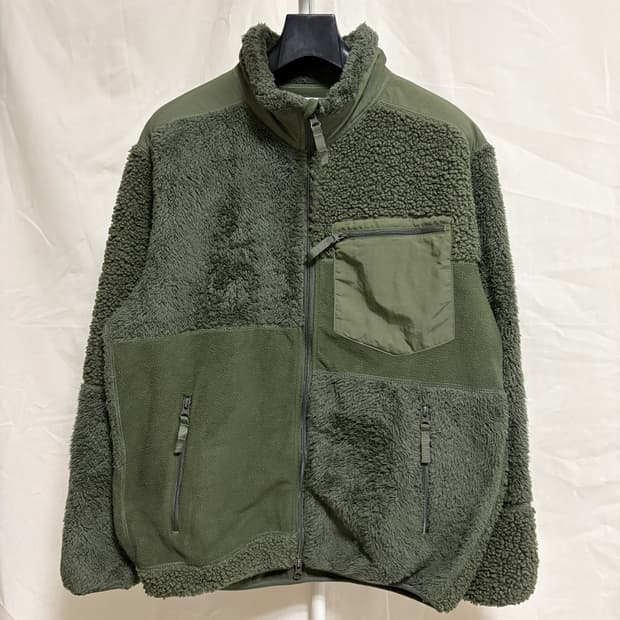 유니클로x엔지니어드 가먼츠 콜라보 플리스 집업 / 카키, M