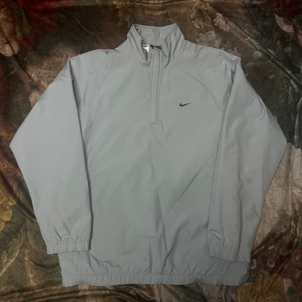 나이키 빈티지 올드스쿨 스우시스카이블루반집업 100