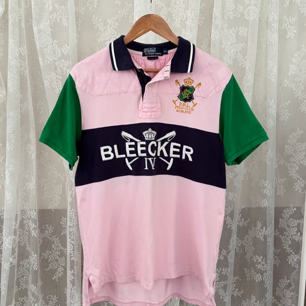 XL) 90s 폴로 랄프로렌 블리커 반팔 카라 티셔츠