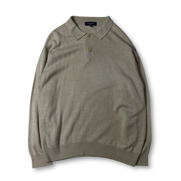 버버리 베이지 자수로고 PK 카라 니트 5 