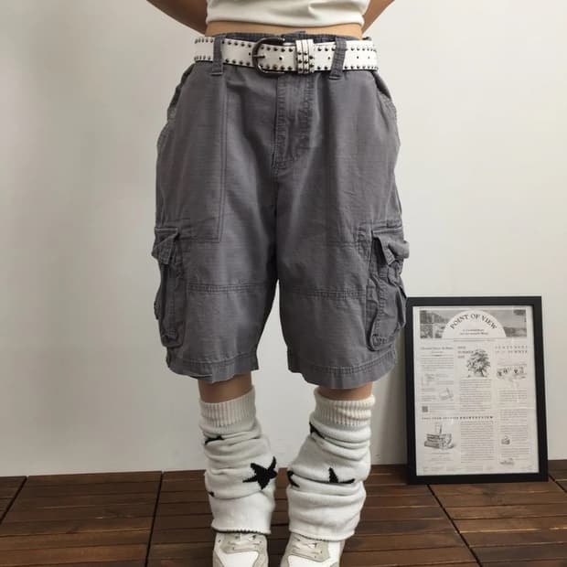 Mossimo Grey Ripstop Cargo Shorts