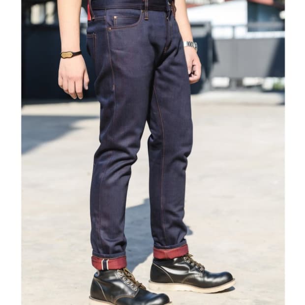 언브랜디드 21oz 셀비지 데님 레드웨프트 ub477 (32)