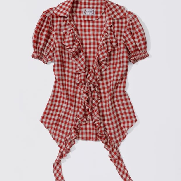 Sculptor cottage blouse red