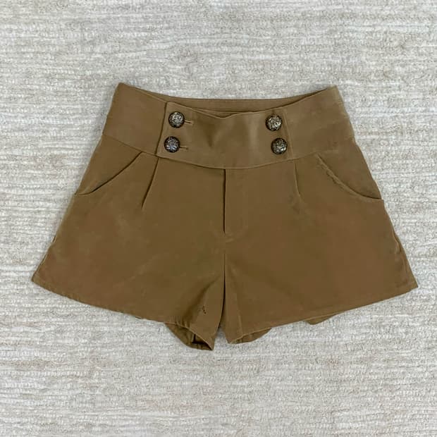 INGNI Beige Velvet Short Pants